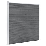 Garden Fence WPC 1564x186 cm Grey - Front View