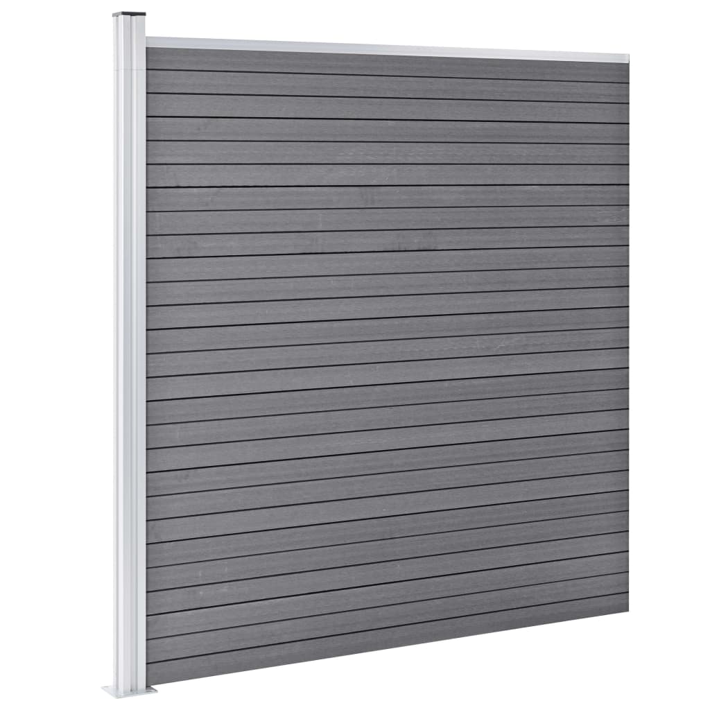 Garden Fence WPC 1564x186 cm Grey