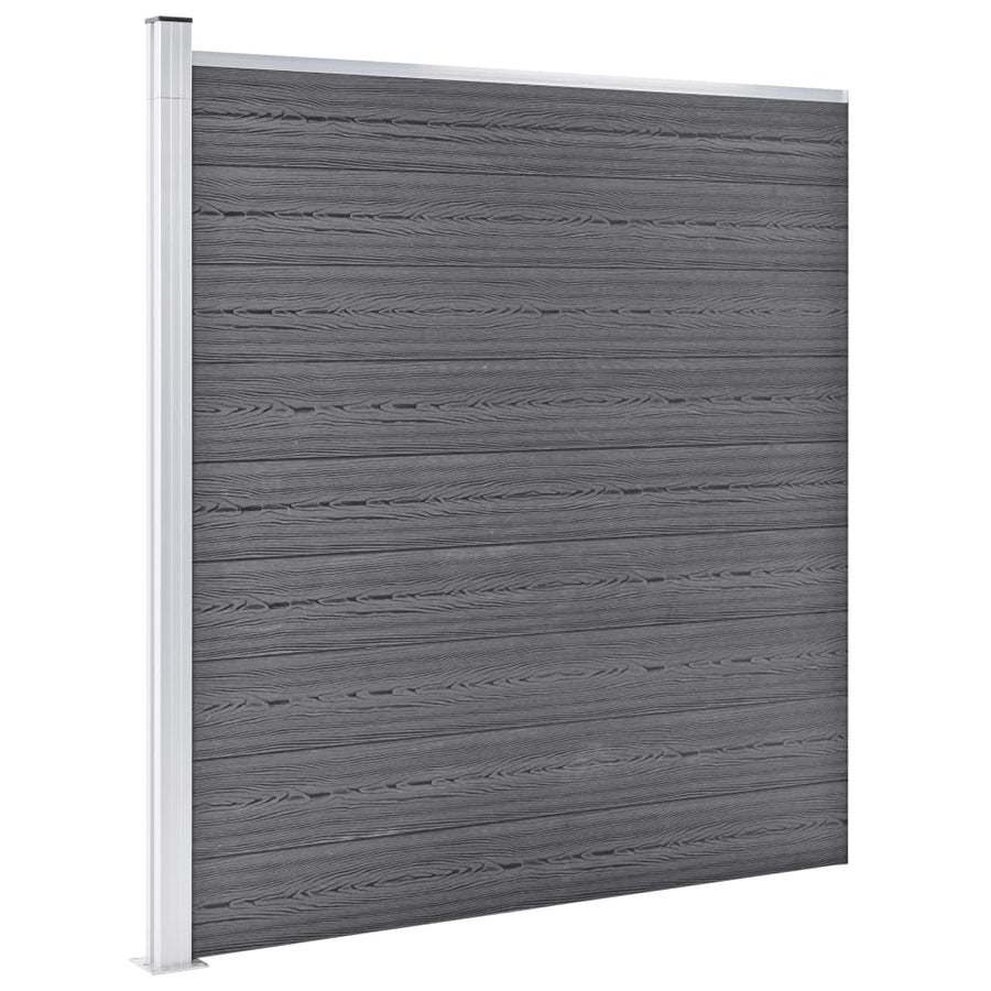 Garden Fence WPC 1737x186 cm Grey