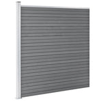 Garden Fence WPC 1737x186 cm Grey