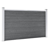 Garden Fence WPC 353x106 cm Grey - Front View