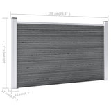 Garden Fence WPC 353x106 cm Grey - Extra Image