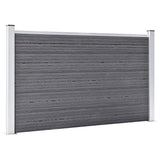 Garden Fence WPC 526x106 cm Grey - Front View