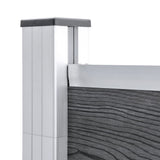 Garden Fence WPC 699x106 cm Grey - Top-Down View