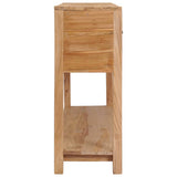 Sideboard 140x30x75 cm Solid Teak Wood - Top-Down View
