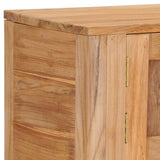 Sideboard 140x30x75 cm Solid Teak Wood - Rear View
