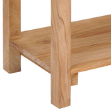 Sideboard 140x30x75 cm Solid Teak Wood - Close-Up Angle