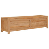 TV Cabinet 115x30x35 cm Solid Teak Wood - 45-Degree Angle