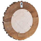 Wall Mirror 40 cm Teak Round - Top-Down View