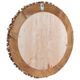 Wall Mirror 60 cm Teak Round - Top-Down View