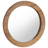 Wall Mirror 60 cm Teak Round - Front View