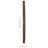Wall Mirror 60 cm Teak Round