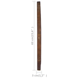 Wall Mirror 60 cm Teak Round - Rear View