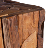 Side Table 30x30x80 cm Solid Teak Wood - Side View