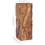 Side Table 30x30x80 cm Solid Teak Wood - Top-Down View
