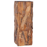 Side Table 30x30x80 cm Solid Teak Wood - Rear View