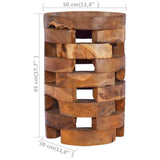 Beside Cabinet 30x30x45 cm Solid Teak Wood - 45-Degree Angle