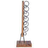 Wine Rack for 6 Bottles 35x35x100 cm Solid Teak Wood - Side View