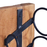 Wine Rack for 6 Bottles 35x35x100 cm Solid Teak Wood - 45-Degree Angle