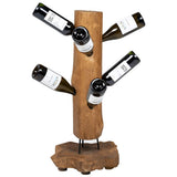 Wine Rack for 8 Bottles 40x30x80 cm Solid Teak Wood - Front View