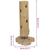 Wine Rack for 8 Bottles 40x30x80 cm Solid Teak Wood - Close-Up Angle