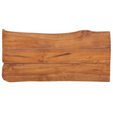Garden Bench 80 cm Solid Teak Wood - Top-Down View