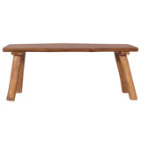 Garden Bench 120 cm Solid Teak Wood - Front View