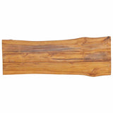 Garden Bench 120 cm Solid Teak Wood - Top-Down View