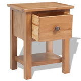 Nightstands 2 pcs 36x30x47 cm Solid Oak Wood - Side View