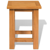 End Tables 2 pcs 27x24x37 cm Solid Oak Wood - Side View
