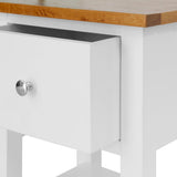 Nightstands 2 pcs 36x30x47 cm Solid Oak Wood - Close-Up Angle