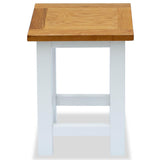 End Tables 2 pcs 27x24x37 cm Solid Oak Wood - Side View