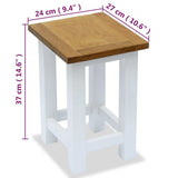 End Tables 2 pcs 27x24x37 cm Solid Oak Wood - 45-Degree Angle