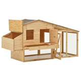 Chicken Cage Solid Pine Wood 178x67x92 cm - Front View