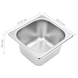 Gastronorm Container Holder with 5 GN 1/6 Pan Stainless Steel