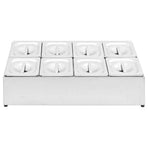 Gastronorm Container Holder with 8 GN 1/6 Pan Stainless Steel