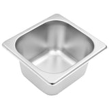 Gastronorm Container Holder with 8 GN 1/6 Pan Stainless Steel - Low Angle