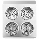 Cutlery Holder 4 Grids Square Stainless Steel