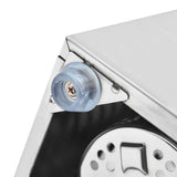 Cutlery Holder 4 Grids Square Stainless Steel - Close-Up Angle