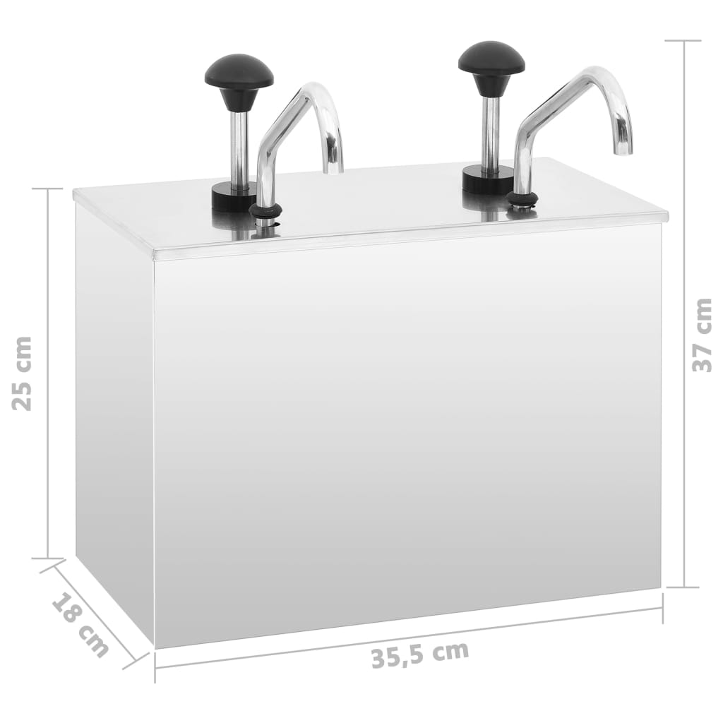 Sauce Dispenser Stainless Steel 2 x 3.5 L