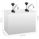 Sauce Dispenser Stainless Steel 2 x 3.5 L - Low Angle