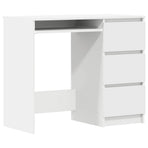 Desk White 90x45x76 cm Engineered Wood