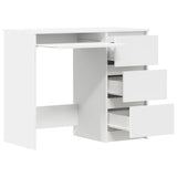 Desk White 90x45x76 cm Engineered Wood - 45-Degree Angle