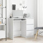 Desk White 90x45x76 cm Engineered Wood