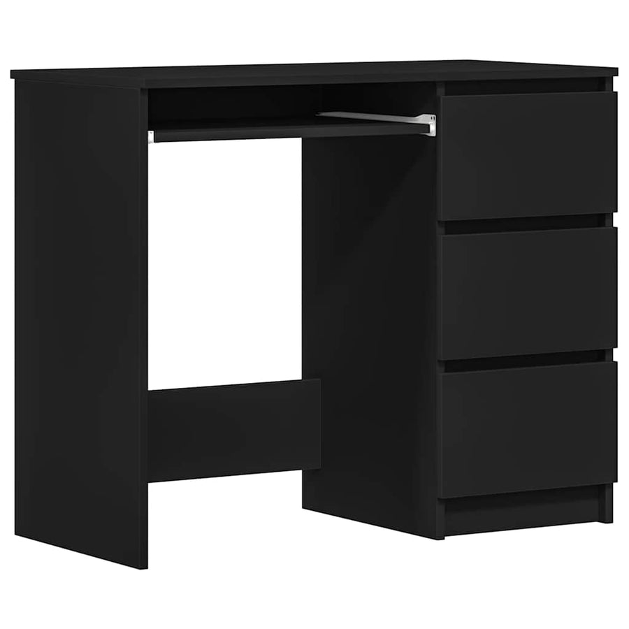 Desk Black 90x45x76 cm Engineered Wood