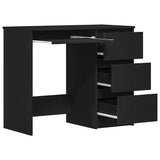 Desk Black 90x45x76 cm Engineered Wood - 45-Degree Angle