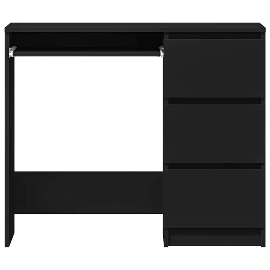 Desk Black 90x45x76 cm Engineered Wood
