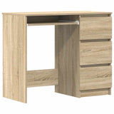 Desk Sonoma Oak 90x45x76 cm Engineered Wood - Front View