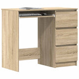 Desk Sonoma Oak 90x45x76 cm Engineered Wood - Top-Down View