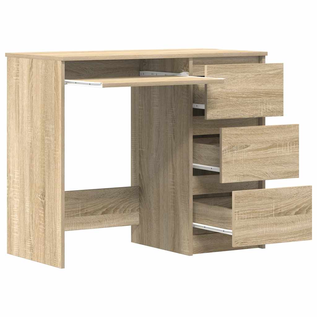 Desk Sonoma Oak 90x45x76 cm Engineered Wood